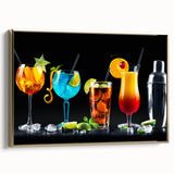 Colorful Cocktail Bar Art – Vibrant Drinks Kitchen Wall Print