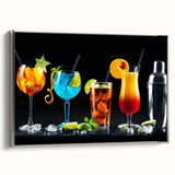 Colorful Cocktail Bar Art – Vibrant Drinks Kitchen Wall Print