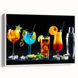 Colorful Cocktail Bar Art – Vibrant Drinks Kitchen Wall Print