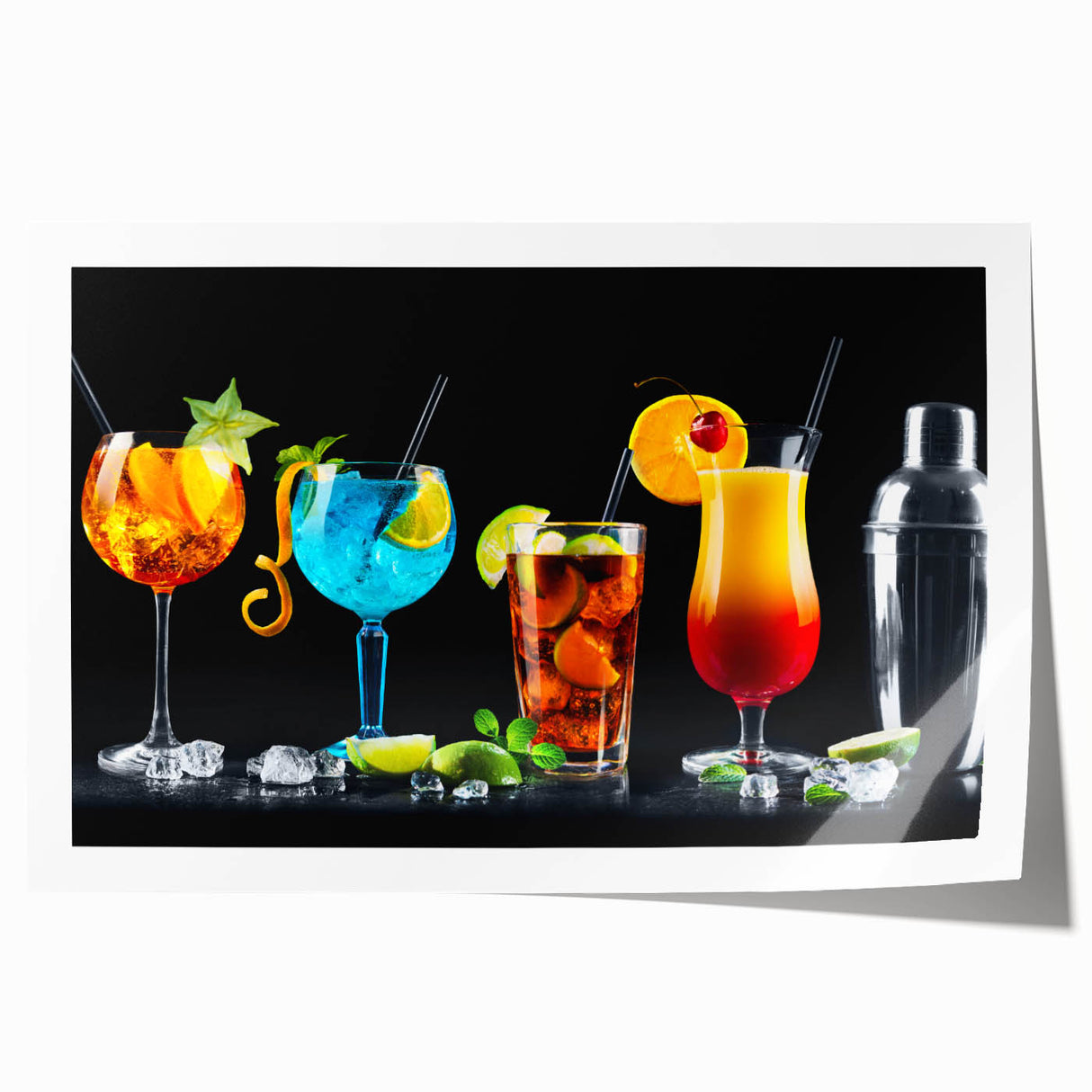 Colorful Cocktail Bar Art – Vibrant Drinks Kitchen Wall Print