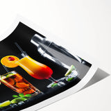 Colorful Cocktail Bar Art – Vibrant Drinks Kitchen Wall Print