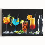 Colorful Cocktail Bar Art – Vibrant Drinks Kitchen Wall Print