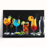 Colorful Cocktail Bar Art – Vibrant Drinks Kitchen Wall Print
