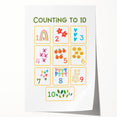 Counting to 10 Learning Wall Art - Kids Educational Number Poster