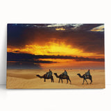 Black and white Moroccan landscape on stretched canvas, ideal for kitchen wall art or bedroom ambiance.
