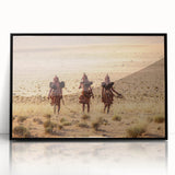 Large abstract wall art of an African landscape in muted earth tones on framed acrylic.
