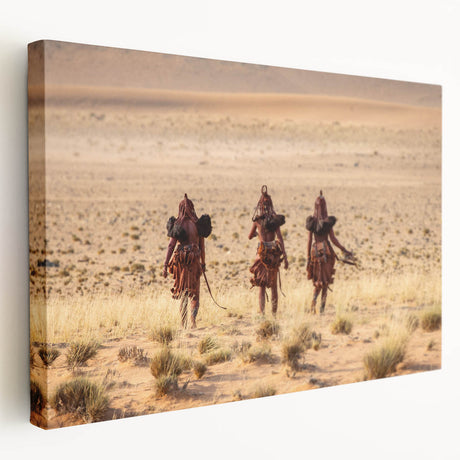 Large canvas print of an African savannah scene, featuring a detailed elephant under a sunset sky.