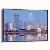 Black and white framed canvas of a vintage Indian landscape, ideal for bedroom wall decor.