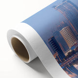 Art Deco poster depicting a colorful Indian landscape on rolled canvas.