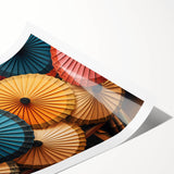 Extra large wall art featuring line art flowers in muted earth tones on a rolled canvas.