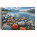 Black and white photograph of Yukon scenery on large stretched canvas, ideal for kitchen wall art.