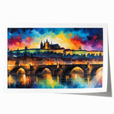 Rolled print of a Czech Republic scenery in muted earth tones, ideal for art wall dining room.