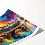 Extra large wall art featuring line art flowers in muted earth tones, printed on rolled canvas.