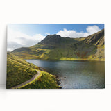 Black and white stretched canvas of Cumbria, England, ideal for kitchen wall art.