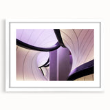 Textured abstract depiction of a London scene in muted earth tones, framed in white, ideal for bedroom art.