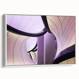 Vintage poster art of London scenery in colorful hues on a white-framed canvas, ideal for living room decor.