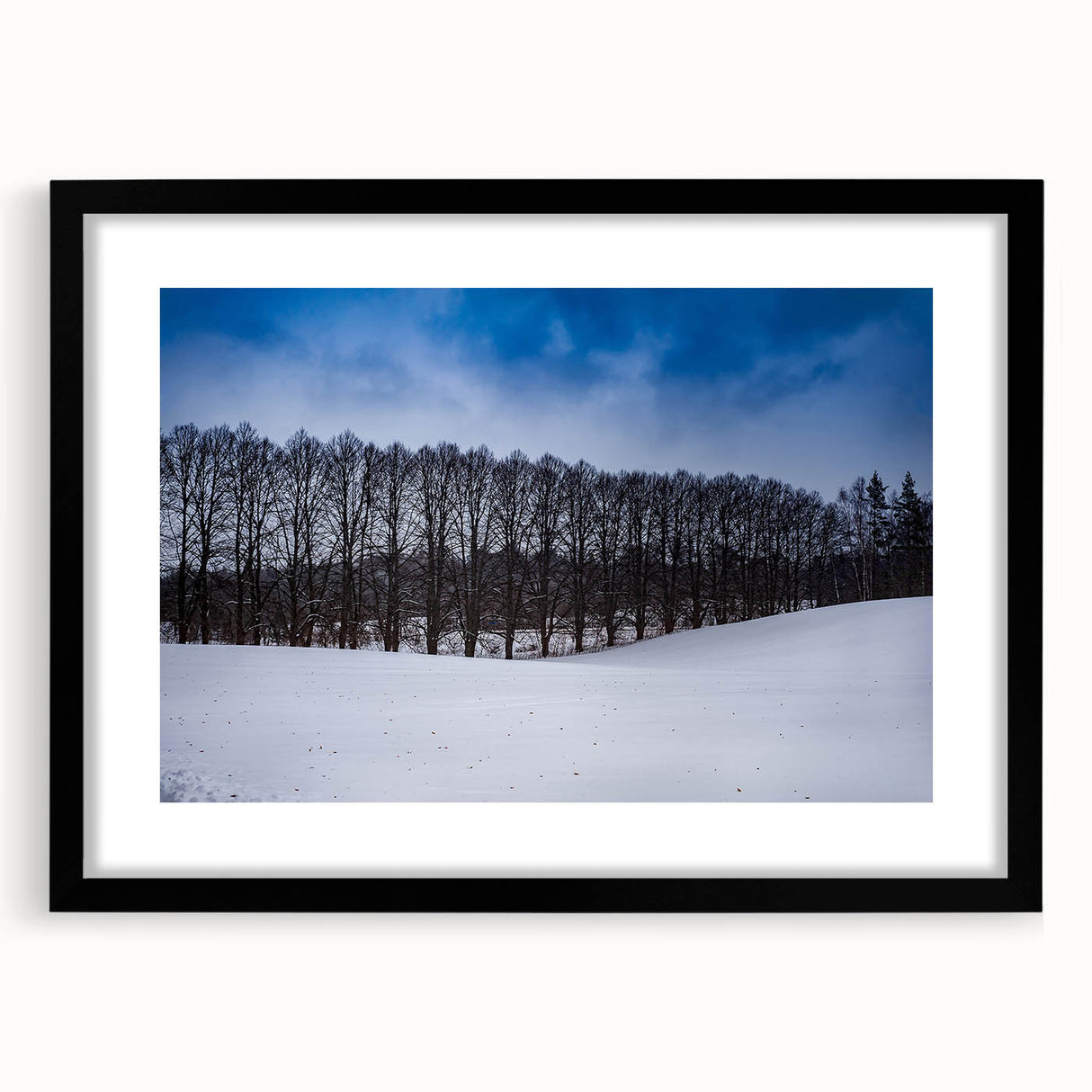 Extra large abstract art print depicting a colorful, textured European scenery, framed in black, ideal for living room decor.