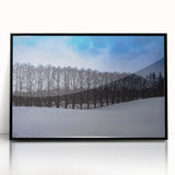 Large abstract wall art featuring a European Estonian landscape in muted earth tones on a framed acrylic panel.