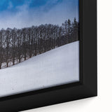 Extra large framed canvas featuring a textured, colorful European scenery in black, ideal for living room decor.