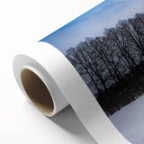 Art deco poster of a European cityscape in pastel colors on rolled canvas, ideal for nursery wall art or dining room decor.