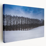 Large art depicting a serene Estonian landscape on stretched canvas, in muted green and blue tones.