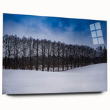 Large abstract wall art featuring muted earth tones on acrylic glass, ideal for dining room ambiance.