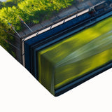 Black and white landscape art painting of Paris on stretched canvas, ideal for bedroom wall art.