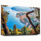 Acrylic print of a Provence landscape in muted earth tones, suitable for dining room decor.