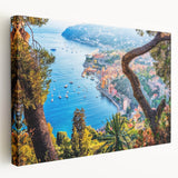 Large art depicting a Provence, France scenery in pastel shades on stretched canvas, ideal for kitchen wall art.