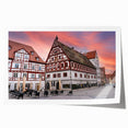 Scenic Bavarian landscape print on rolled canvas, featuring lush greenery and soft blue skies.