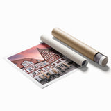 Extra large rolled print of a Bavarian landscape with vibrant green meadows and floral details.