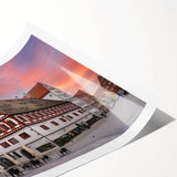 Extra large wall art featuring line art flowers in muted earth tones on a rolled print, suitable for large living room decor.