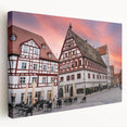 Large art print of Bavarian landscape on stretched canvas, featuring muted green and blue tones.
