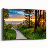 Black and white vintage poster art featuring a Latvian landscape on framed canvas, suitable for bedroom decor.