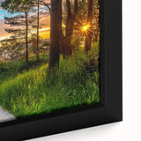 Extra large framed canvas featuring a textured black wall art scene of a European cityscape with vibrant, colorful accents.