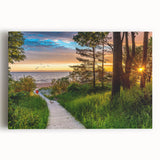 Black and white photograph of a European street scene on stretched canvas, ideal for kitchen wall art or bedroom decor.