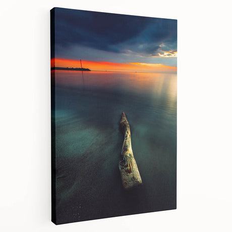 Large wall art on canvas depicting a serene Lithuanian landscape in subdued earth tones, ideal for kitchen wall art.