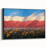 Black and white landscape art painting of a European scenery on framed canvas, suited for bedroom wall decor.