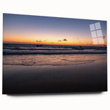 Large abstract wall art depicting a vibrant Yucatan scenery on acrylic glass, ideal for bedroom or dining room decor.