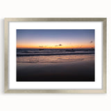 Textured abstract art print of Yucatan scenery in muted earth tones, framed in silver, suitable for bedroom decor.
