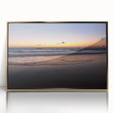 Framed acrylic print of Yucatan scenery in gold tones, ideal for modern art wall decor.