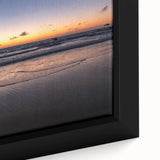 Extra large framed canvas featuring a textured depiction of Yucatán scenery in black with colorful art accents.