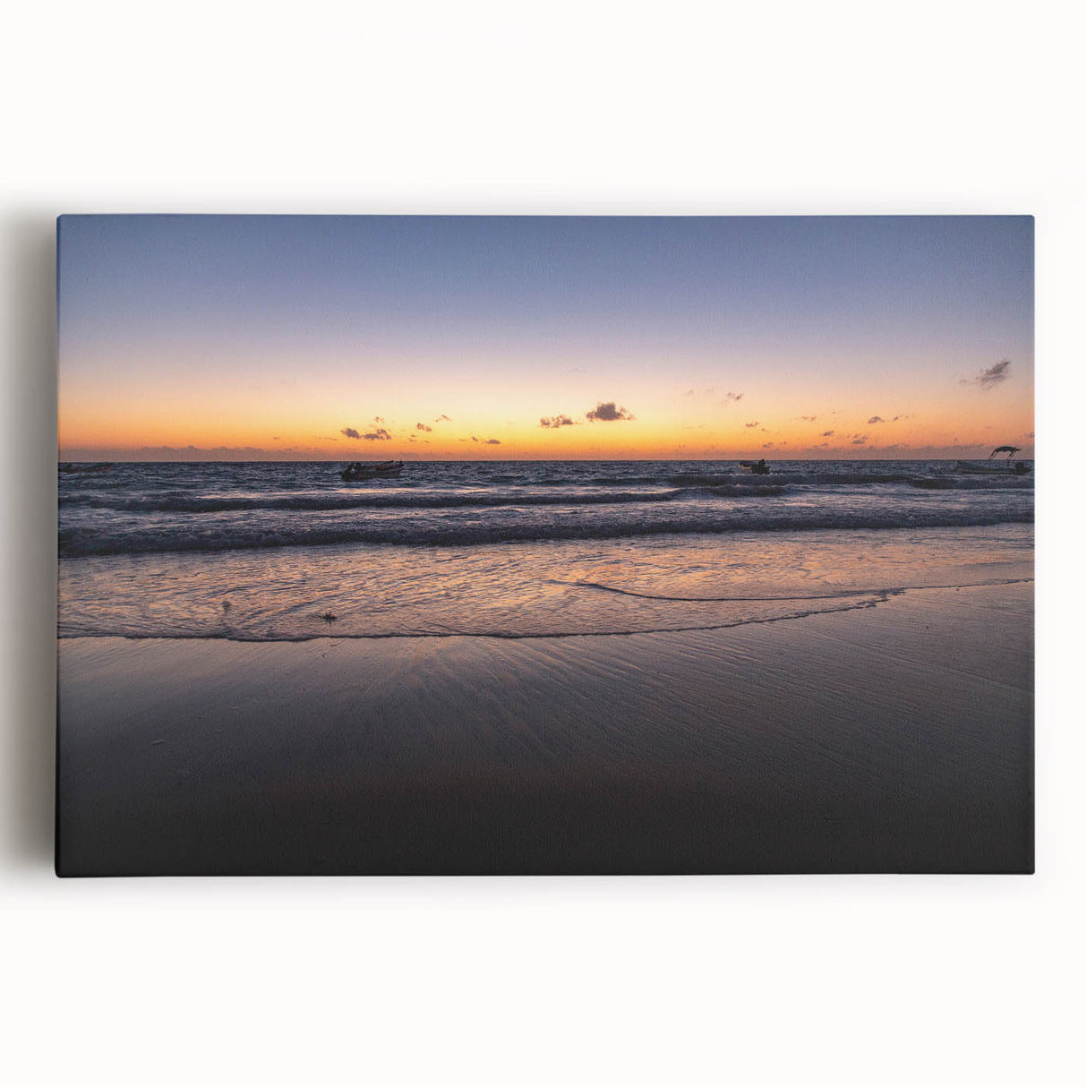 Large black and white canvas print of Yucatan scenery, ideal for kitchen wall art.