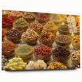 Acrylic print of Dubai skyline in muted earth tones, suitable for dining room or bedroom decor.