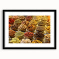 Extra large framed abstract print of Dubai skyline in vibrant, colorful textures, ideal for living room decor.