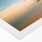 Art Deco poster of Middle Eastern scenery in Oman, featuring earthy tones on rolled canvas.