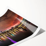 Extra large wall art featuring line art flowers on a rolled print, ideal for large living room decor.