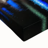 Large art featuring a black and white landscape of Auckland on stretched canvas, ideal for bedroom wall decor.