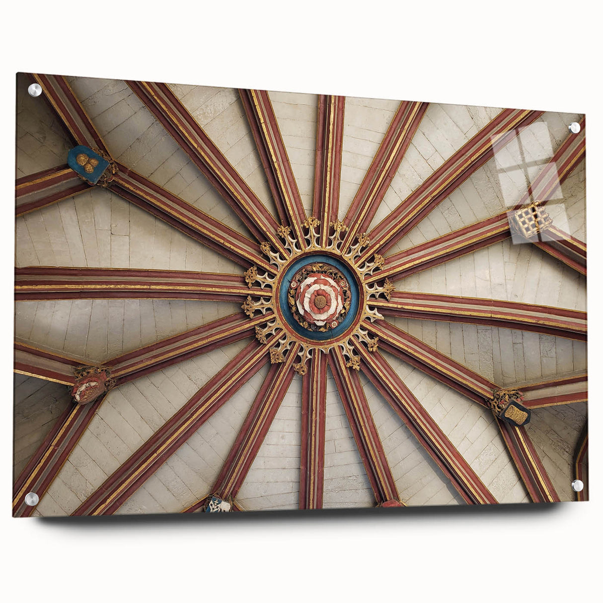 Acrylic print of a large abstract wall art depicting the Canterbury, New Zealand scenery, in muted earth tones.