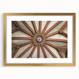 Extra large abstract art print of Canterbury, New Zealand, in textured style with gold frame, featuring muted earth tones.